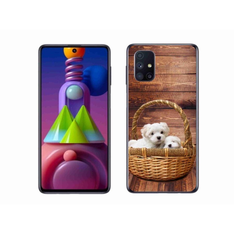 Gélový kryt mmCase na mobil Samsung Galaxy M51 - šteniatka