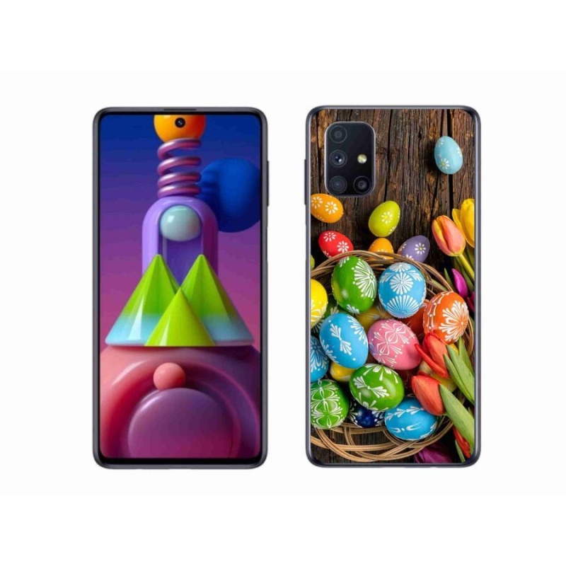 Gélový kryt mmCase na mobil Samsung Galaxy M51 - veľkonočné vajíčka