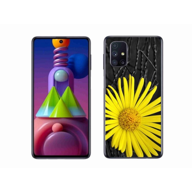 Gélový kryt mmCase na mobil Samsung Galaxy M51 - žltý kvet