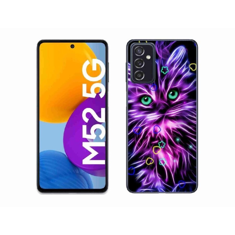 Gélový kryt mmCase na mobil Samsung Galaxy M52 5G - abstraktná mačka