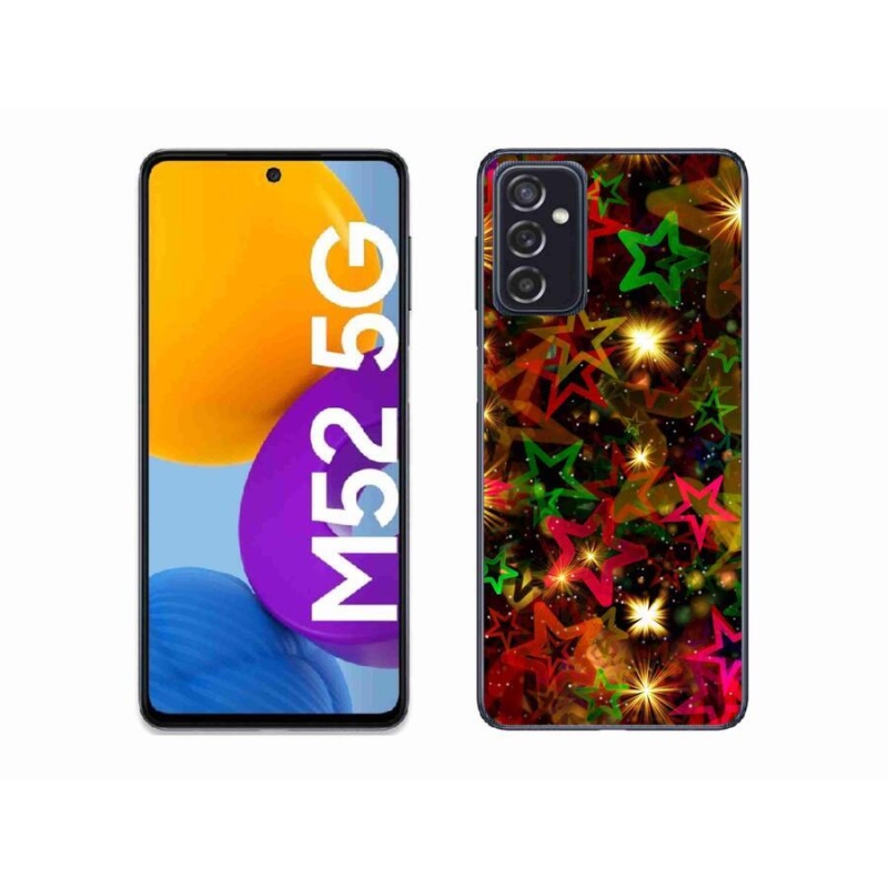 Gélový kryt mmCase na mobil Samsung Galaxy M52 5G - farebné hviezdičky