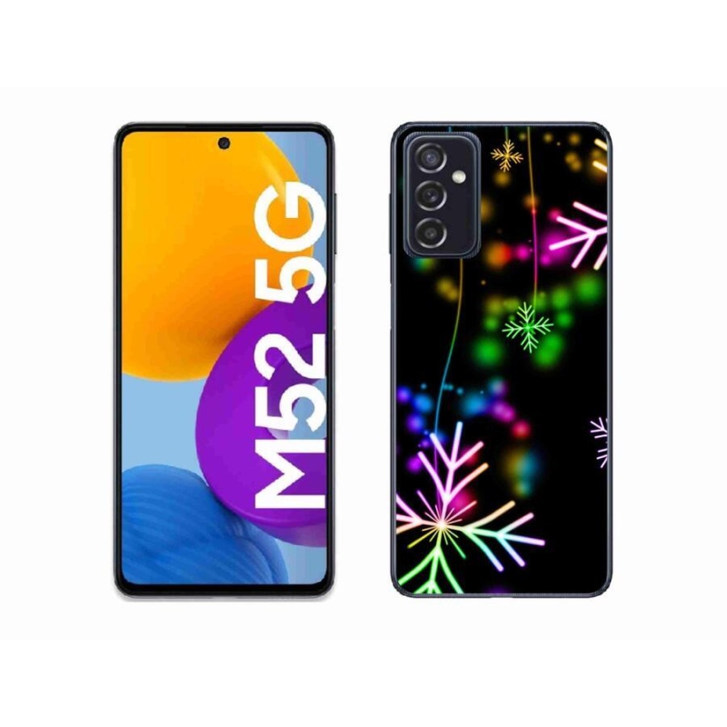 Gélový kryt mmCase na mobil Samsung Galaxy M52 5G - farebné vločky