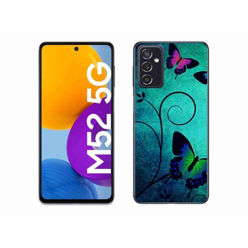 Gélový kryt mmCase na mobil Samsung Galaxy M52 5G - farební motýle