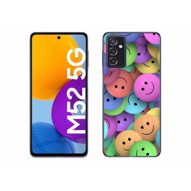 Gélový kryt mmCase na mobil Samsung Galaxy M52 5G - farební smajlíci