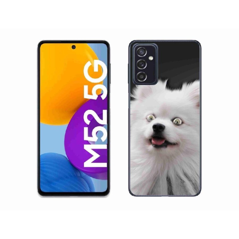 Gélový kryt mmCase na mobil Samsung Galaxy M52 5G - biely špic