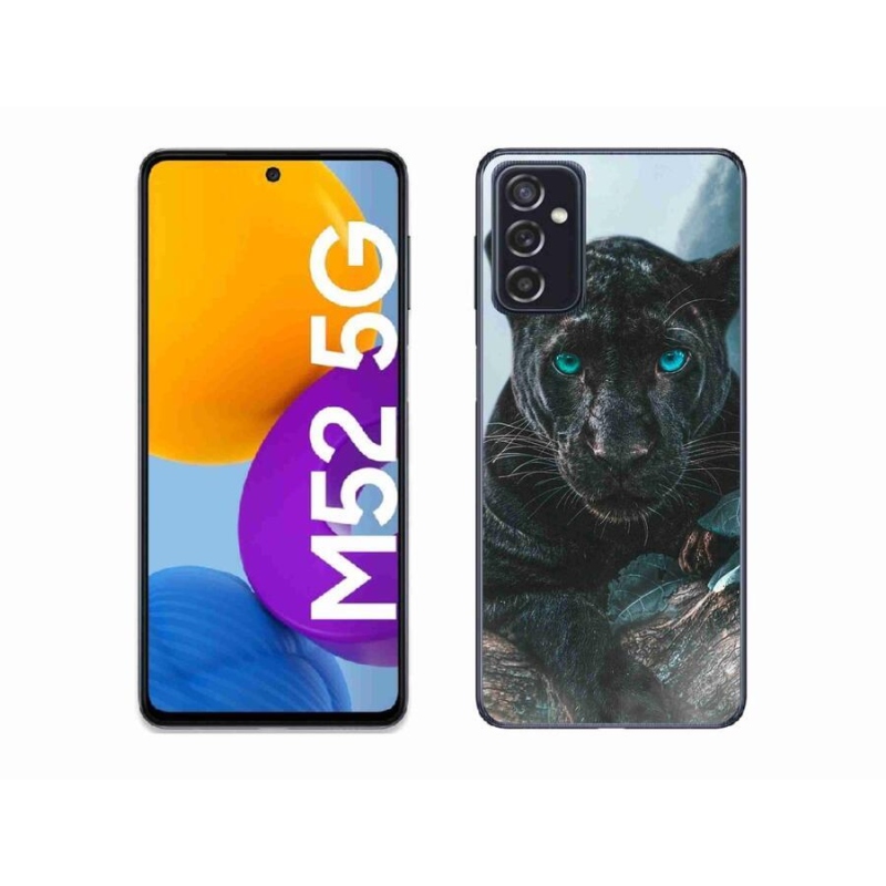 Gélový kryt mmCase na mobil Samsung Galaxy M52 5G - čierny panter