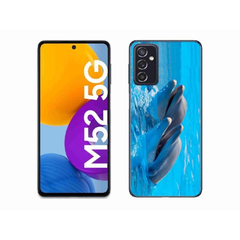 Gélový kryt mmCase na mobil Samsung Galaxy M52 5G - delfíny