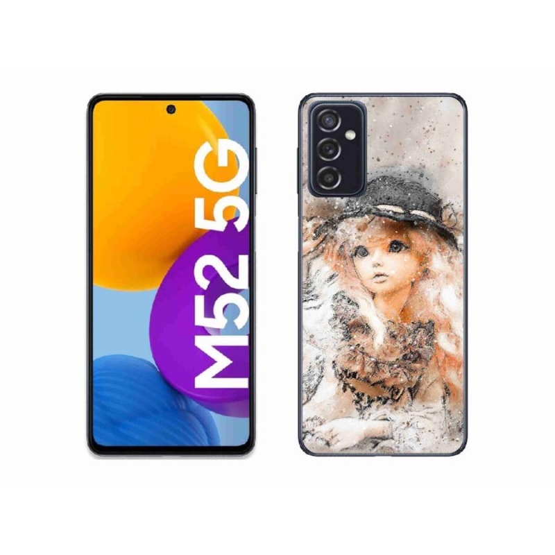 Gélový kryt mmCase na mobil Samsung Galaxy M52 5G - dievčatko s klobúkom