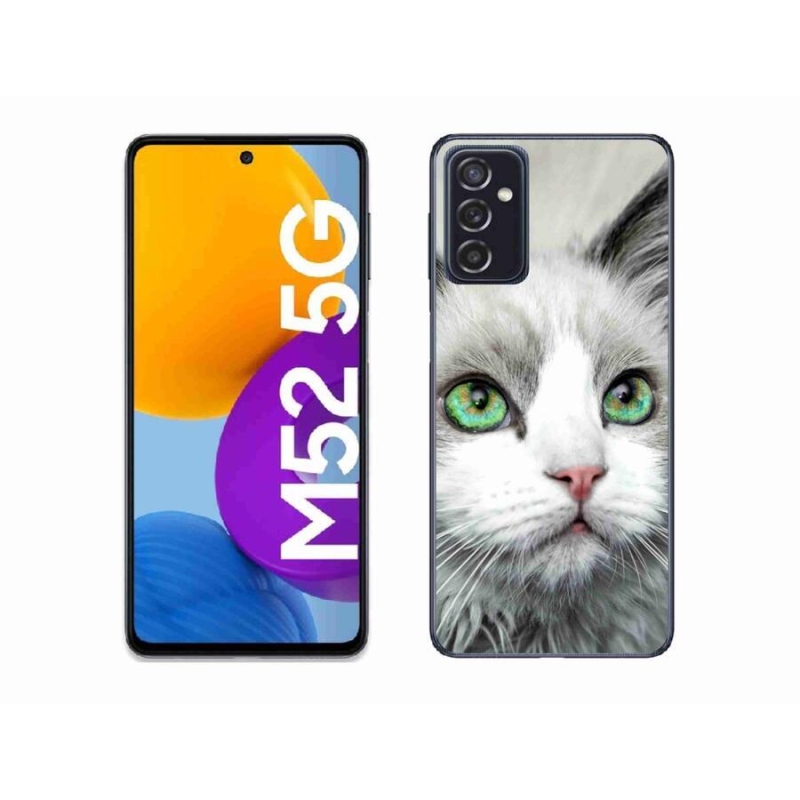 Gélový kryt mmCase na mobil Samsung Galaxy M52 5G - mačací pohľad