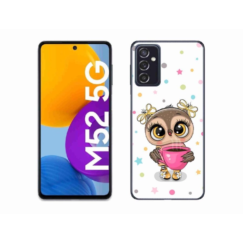 Gélový kryt mmCase na mobil Samsung Galaxy M52 5G - kreslená sovička