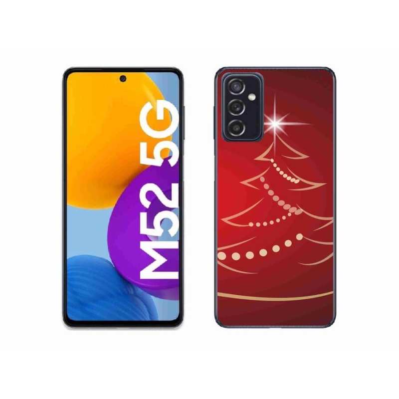 Gélový kryt mmCase na mobil Samsung Galaxy M52 5G - kreslený vianočný stromček