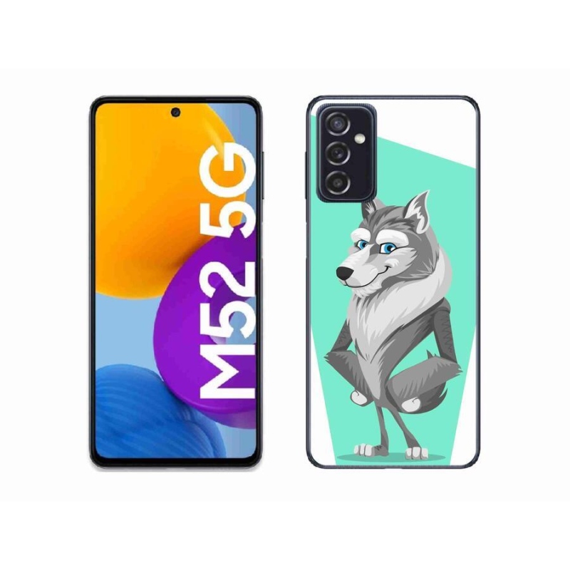 Gélový kryt mmCase na mobil Samsung Galaxy M52 5G - kreslený vlk