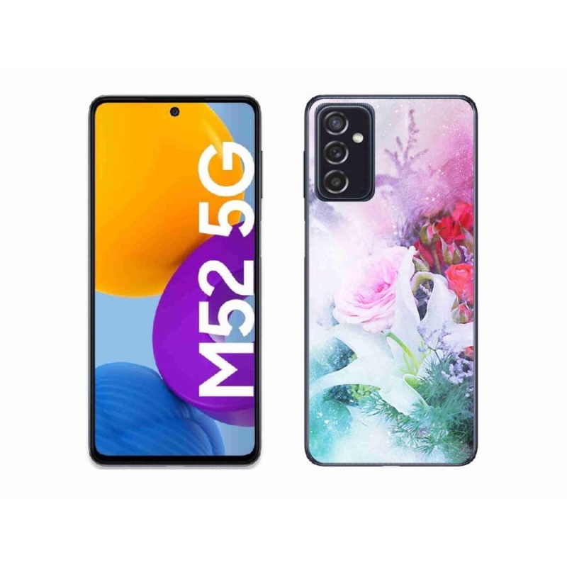 Gélový kryt mmCase na mobil Samsung Galaxy M52 5G - kvety 4