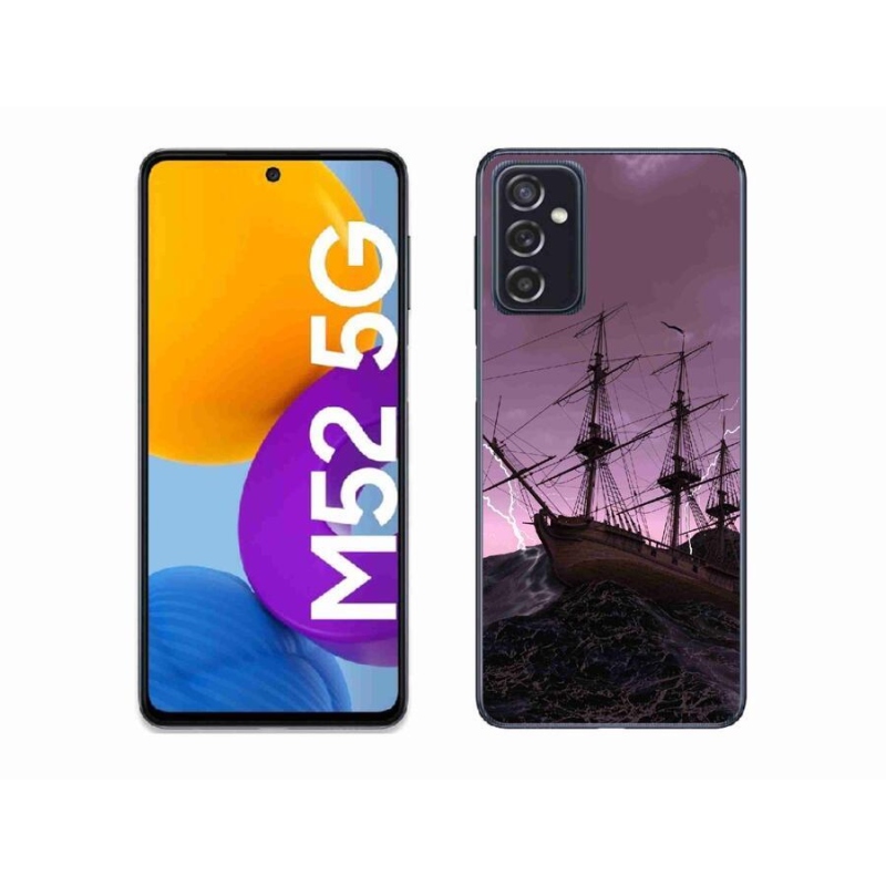 Gélový kryt mmCase na mobil Samsung Galaxy M52 5G - loď v búrke