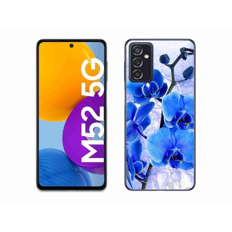 Gélový kryt mmCase na mobil Samsung Galaxy M52 5G - modré kvety