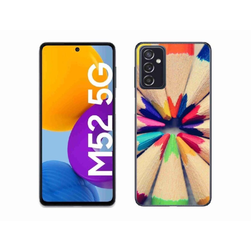 Gélový kryt mmCase na mobil Samsung Galaxy M52 5G - pastelky