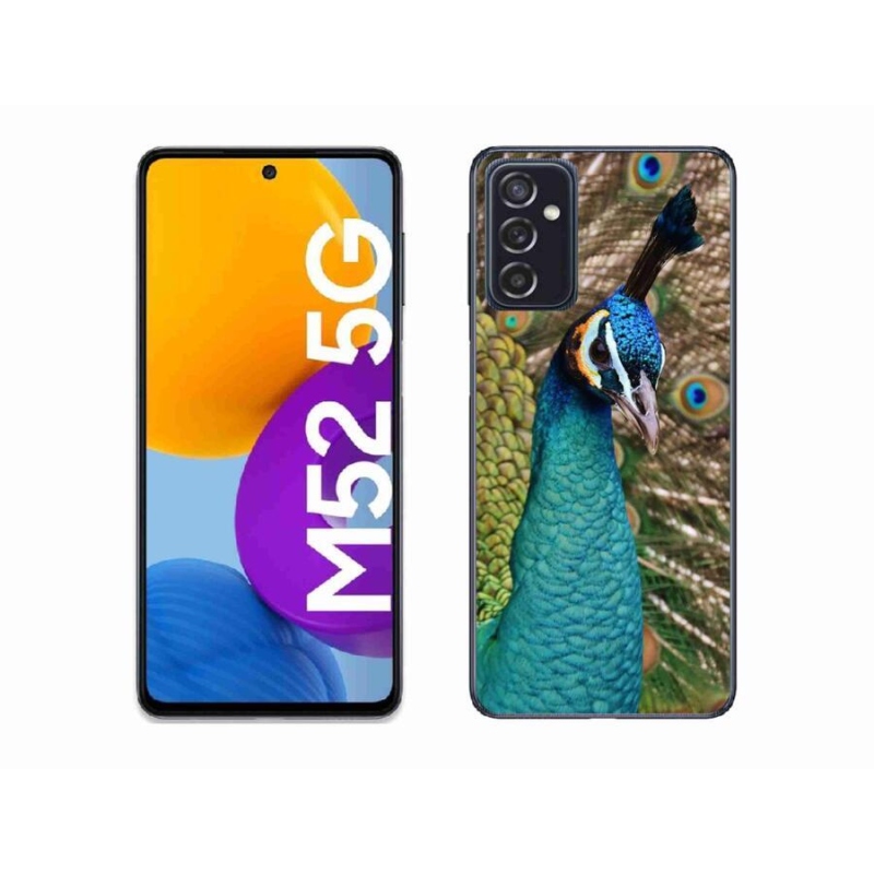 Gélový kryt mmCase na mobil Samsung Galaxy M52 5G - páv