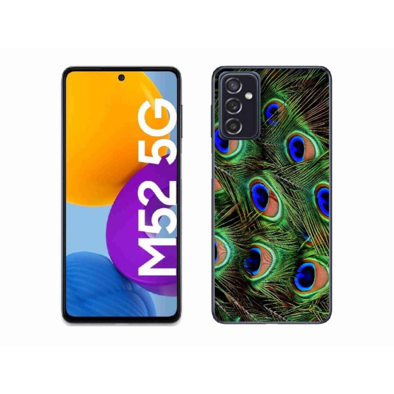 Gélový kryt mmCase na mobil Samsung Galaxy M52 5G - pávie perie