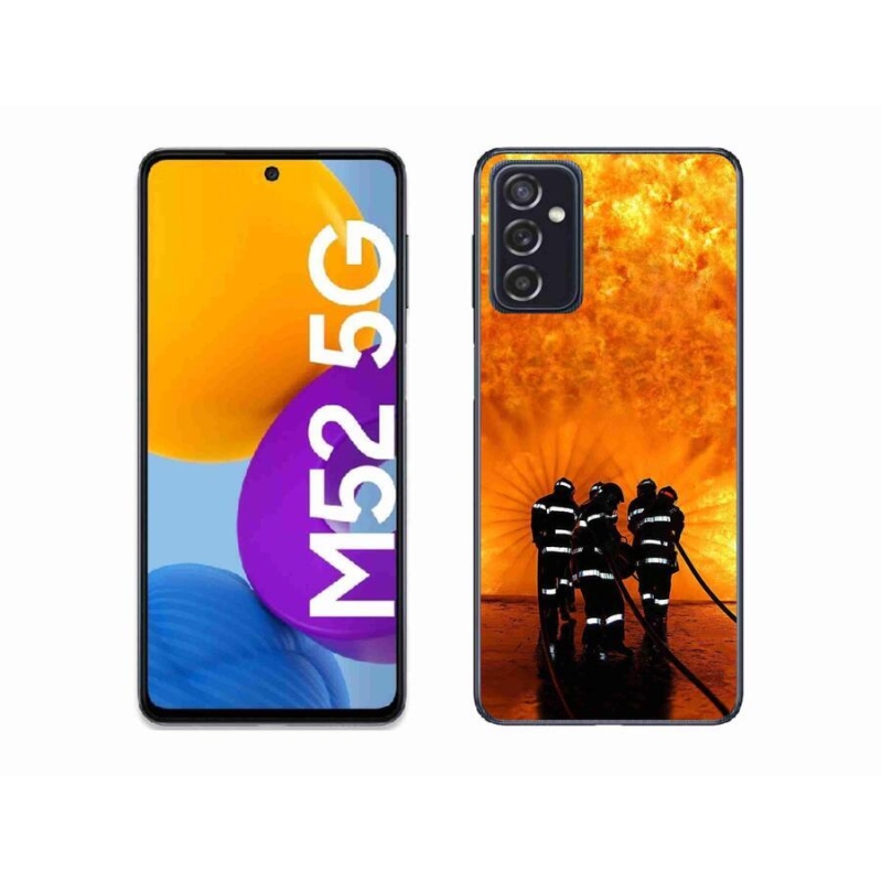 Gélový kryt mmCase na mobil Samsung Galaxy M52 5G - požiar