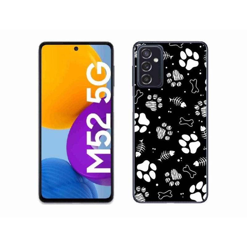 Gélový kryt mmCase na mobil Samsung Galaxy M52 5G - psie labky