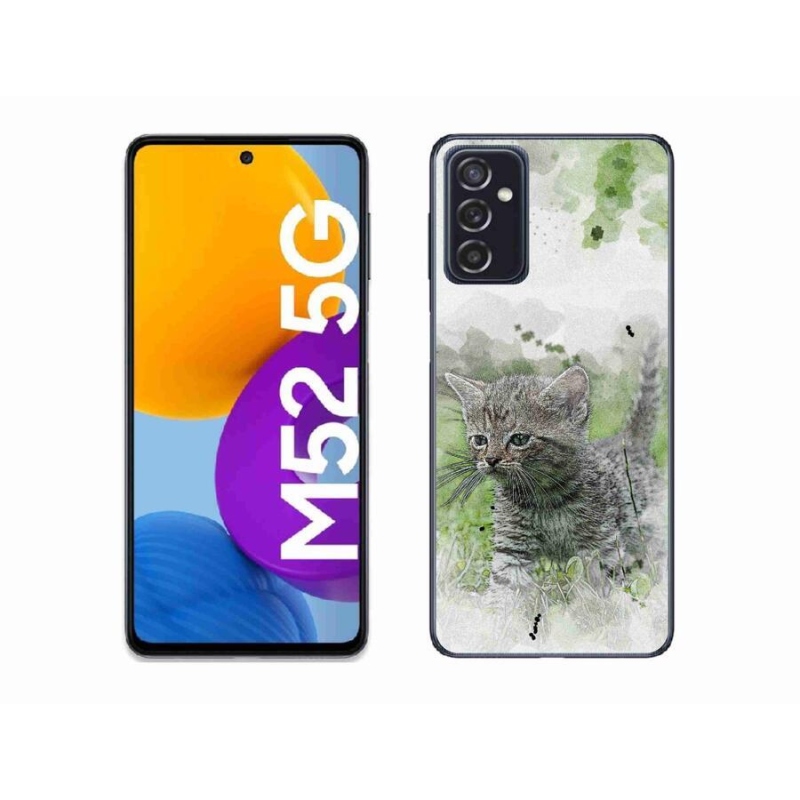 Gélový kryt mmCase na mobil Samsung Galaxy M52 5G - roztomilé mačiatko 1