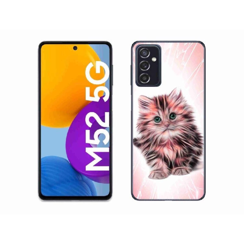 Gélový kryt mmCase na mobil Samsung Galaxy M52 5G - roztomilé mačiatko