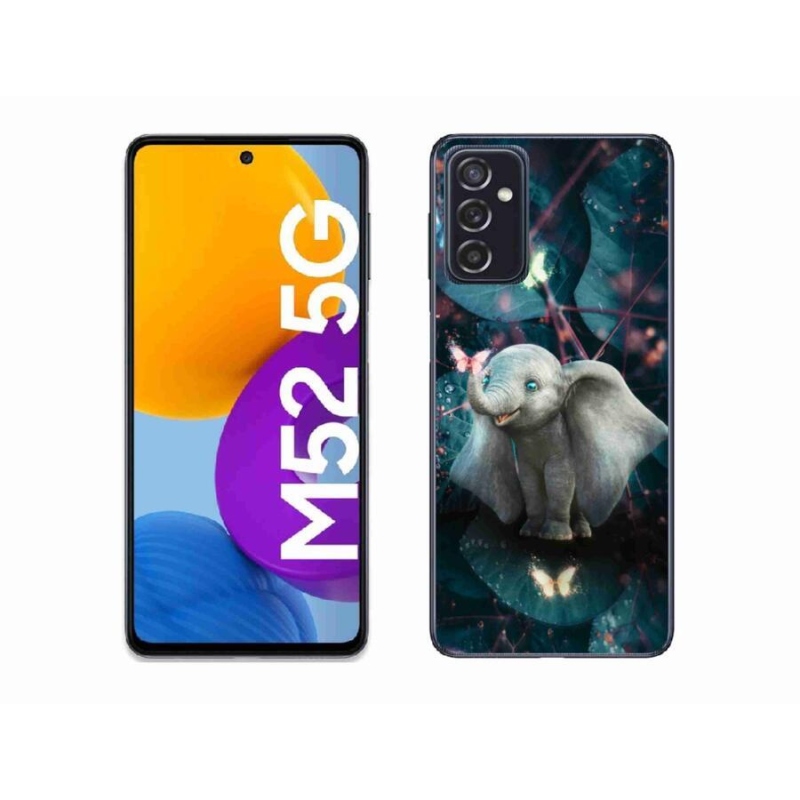 Gélový kryt mmCase na mobil Samsung Galaxy M52 5G - roztomilý slon