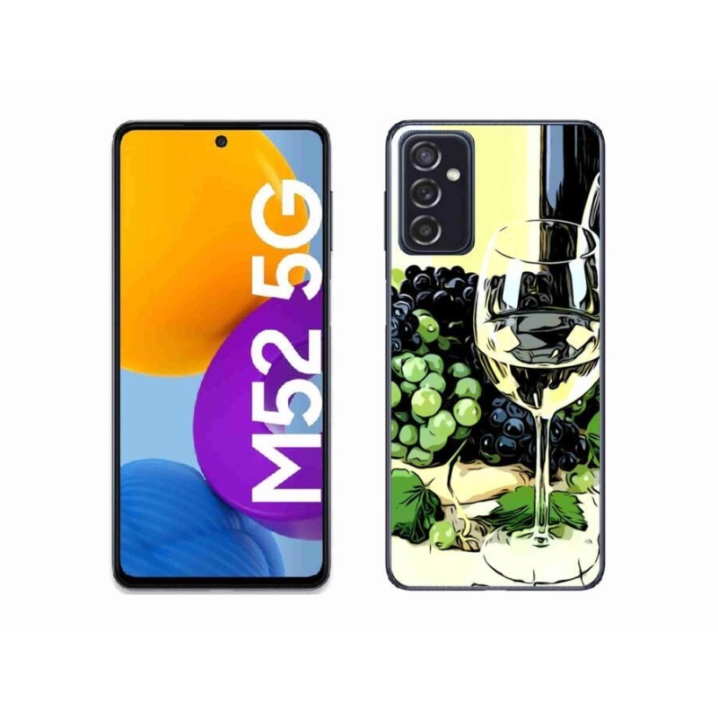 Gélový kryt mmCase na mobil Samsung Galaxy M52 5G - pohár vína