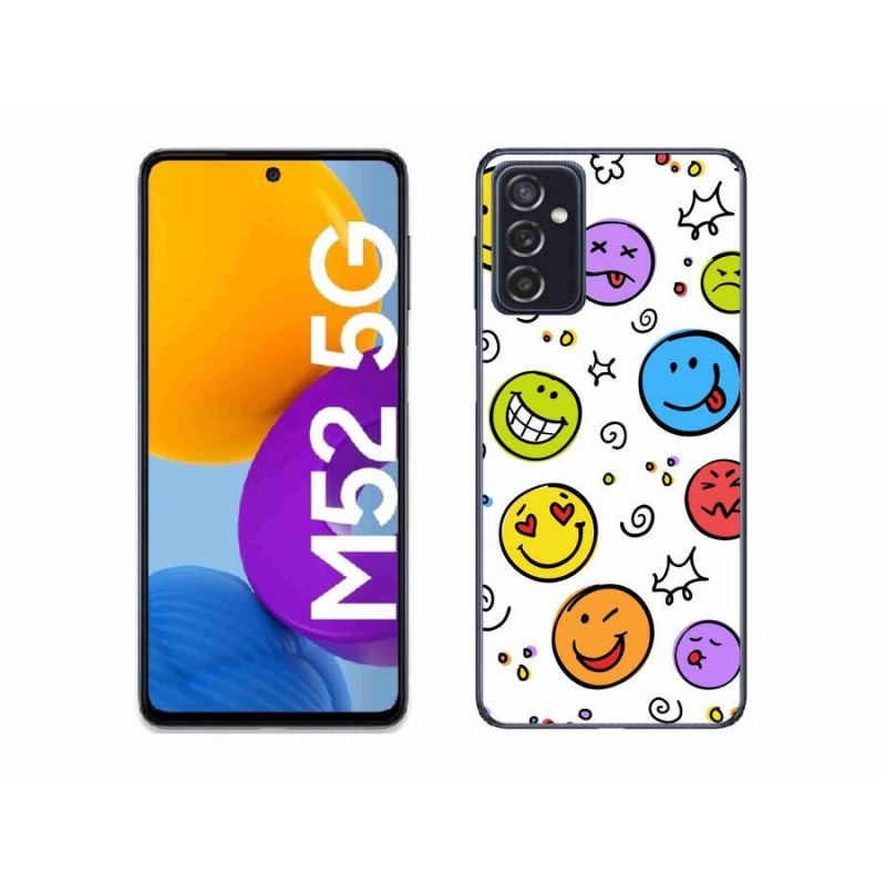 Gélový kryt mmCase na mobil Samsung Galaxy M52 5G - smajlíci