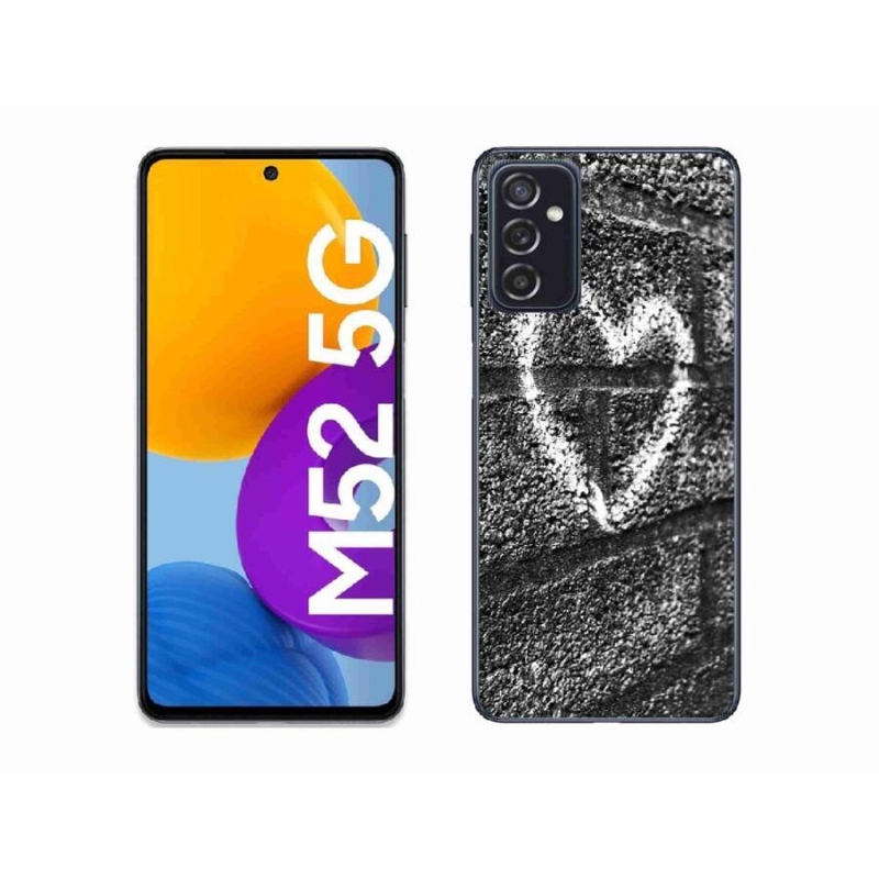 Gélový kryt mmCase na mobil Samsung Galaxy M52 5G - srdce na stene