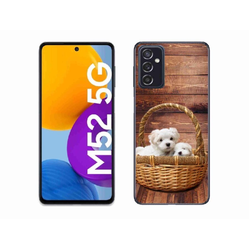 Gélový kryt mmCase na mobil Samsung Galaxy M52 5G - šteniatka