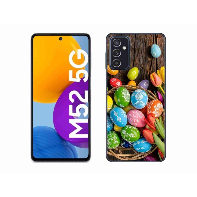 Gélový kryt mmCase na mobil Samsung Galaxy M52 5G - veľkonočné vajíčka