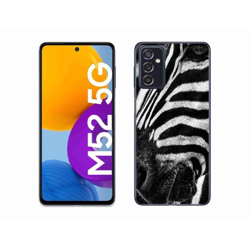 Gélový kryt mmCase na mobil Samsung Galaxy M52 5G - zebra