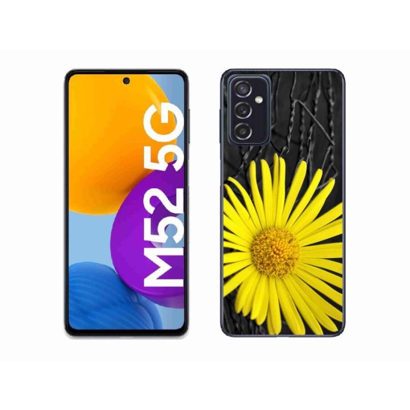 Gélový kryt mmCase na mobil Samsung Galaxy M52 5G - žltý kvet