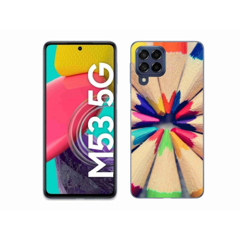 Gélový kryt mmCase na mobil Samsung Galaxy M53 5G - pastelky