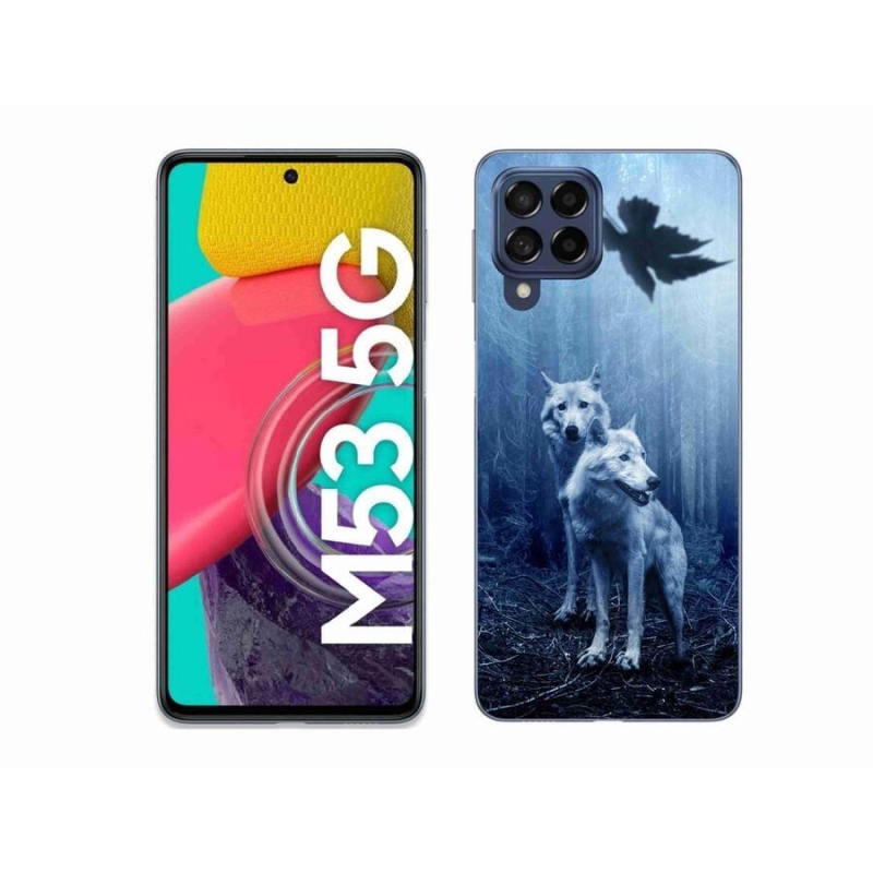 Gélový kryt mmCase na mobil Samsung Galaxy M53 5G - vlci v lese