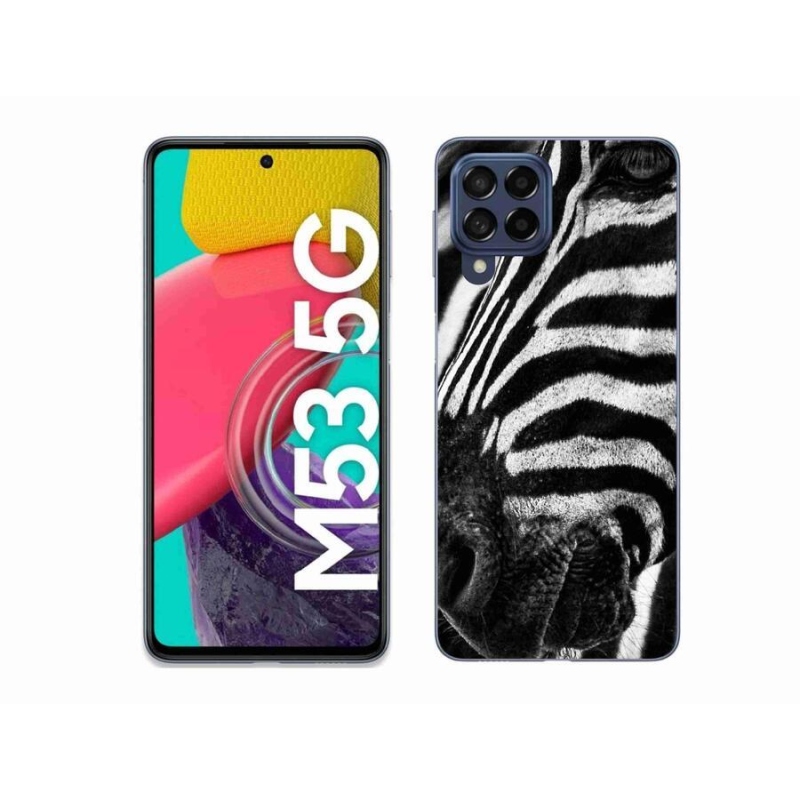 Gélový kryt mmCase na mobil Samsung Galaxy M53 5G - zebra