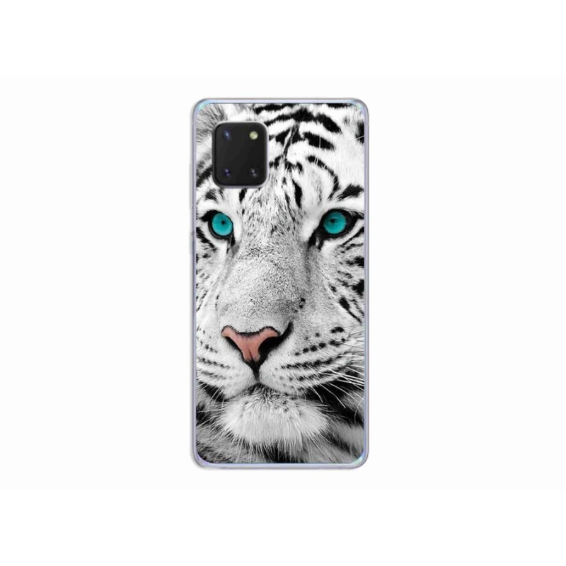 Gélový kryt mmCase na mobil Samsung Galaxy Note 10 Lite - biely tiger