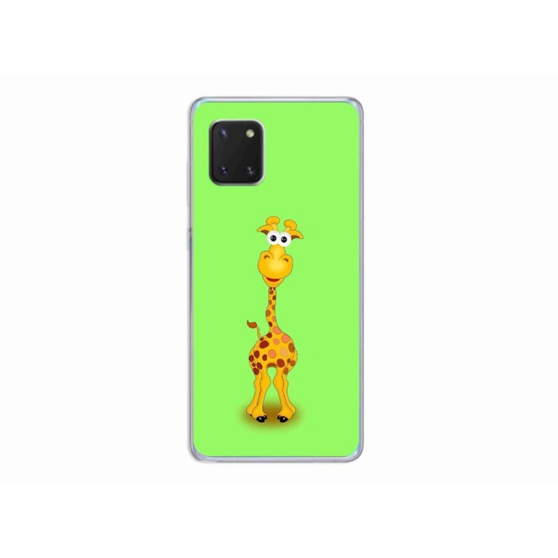 Gélový kryt mmCase na mobil Samsung Galaxy Note 10 Lite - kreslená žirafa