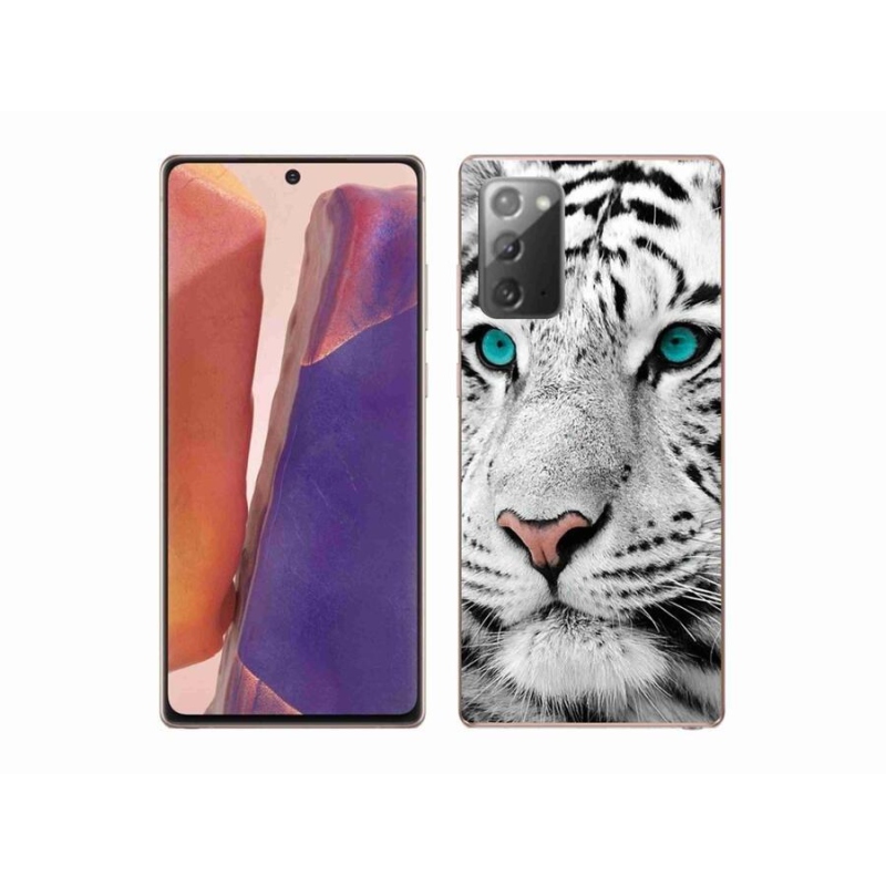 Gélový kryt mmCase na mobil Samsung Galaxy Note 20/Note 20 5G - biely tiger