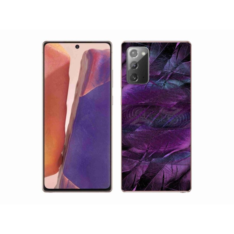 Gélový kryt mmCase na mobil Samsung Galaxy Note 20 / Note 20 5G - fialová pierka