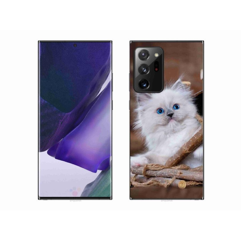 Gélový kryt mmCase na mobil Samsung Galaxy Note 20 Ultra - biele mačiatko