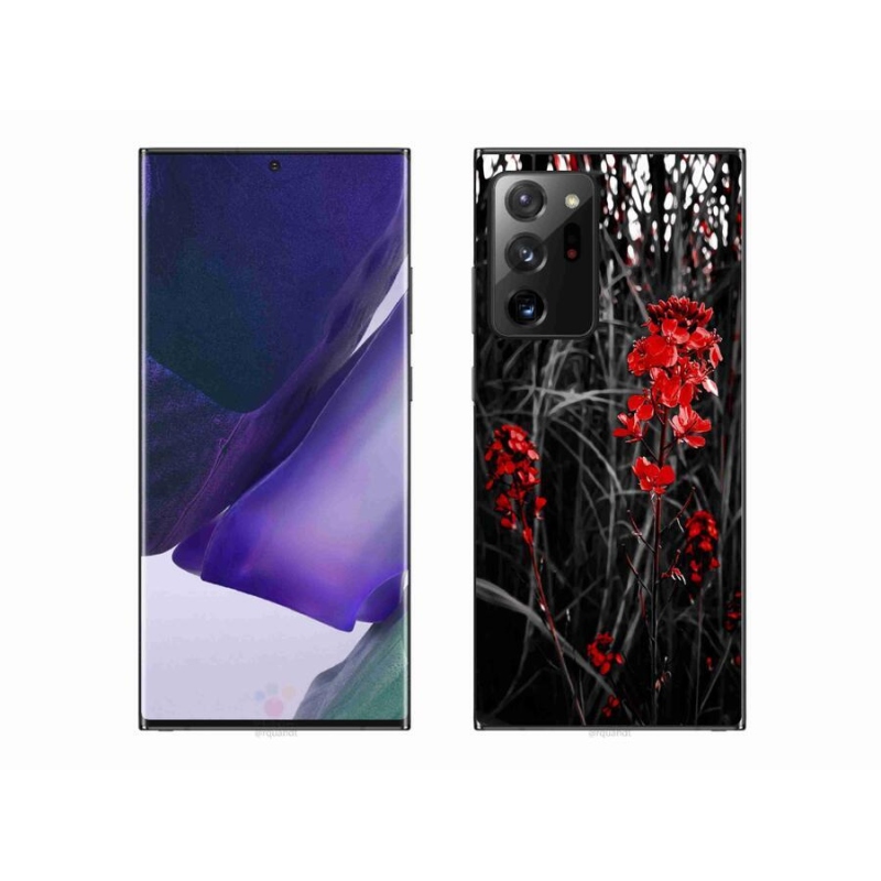 Gélový kryt mmCase na mobil Samsung Galaxy Note 20 Ultra - červená rastlina