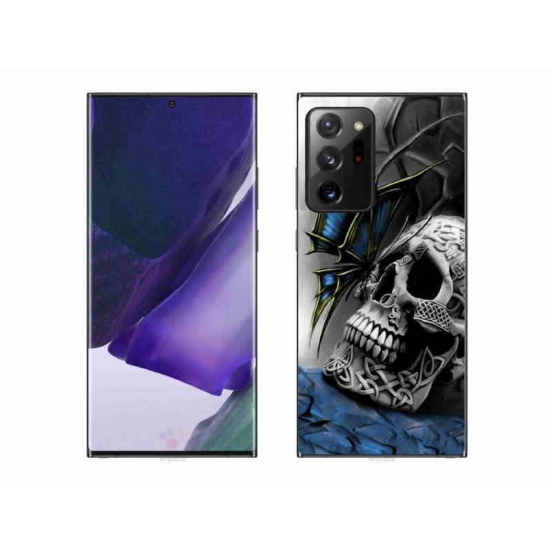 Gélový kryt mmCase na mobil Samsung Galaxy Note 20 Ultra - motýľ a lebka