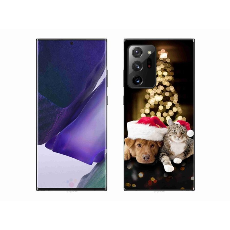 Gélový kryt mmCase na mobil Samsung Galaxy Note 20 Ultra - vianočný pes a mačka