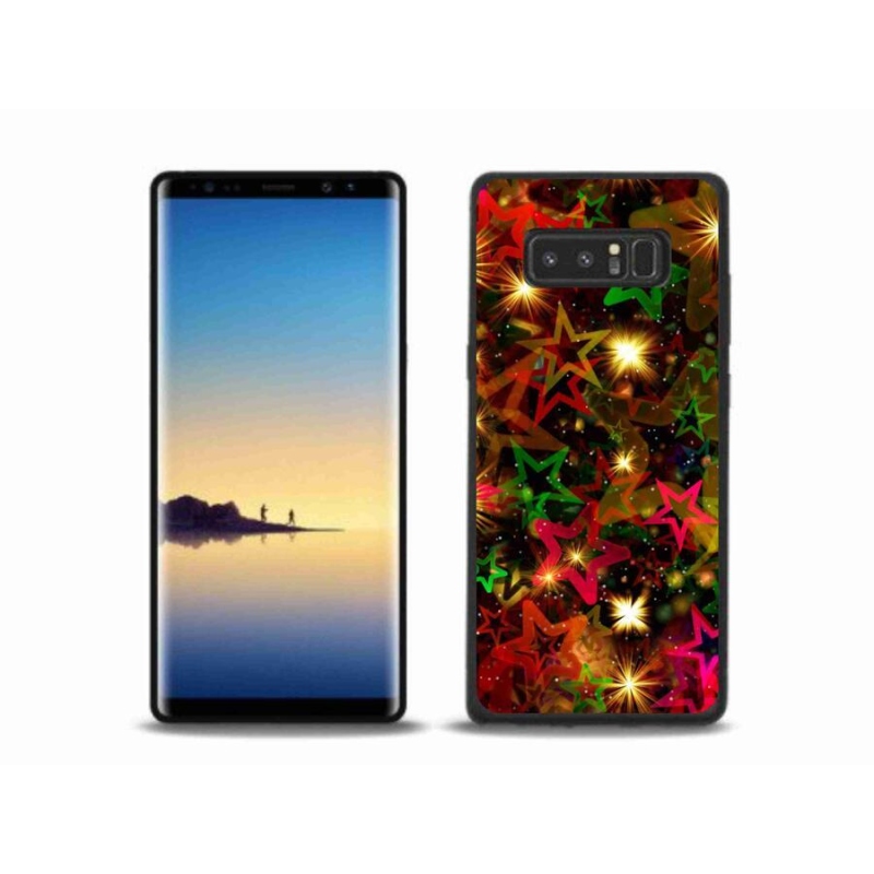 Gélový kryt mmCase na mobil Samsung Galaxy Note 8 - farebné hviezdičky