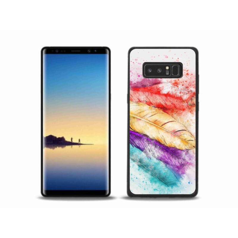 Gélový kryt mmCase na mobil Samsung Galaxy Note 8 - farebné perie