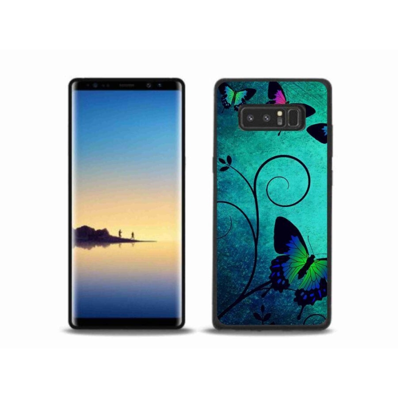 Gélový kryt mmCase na mobil Samsung Galaxy Note 8 - farební motýle