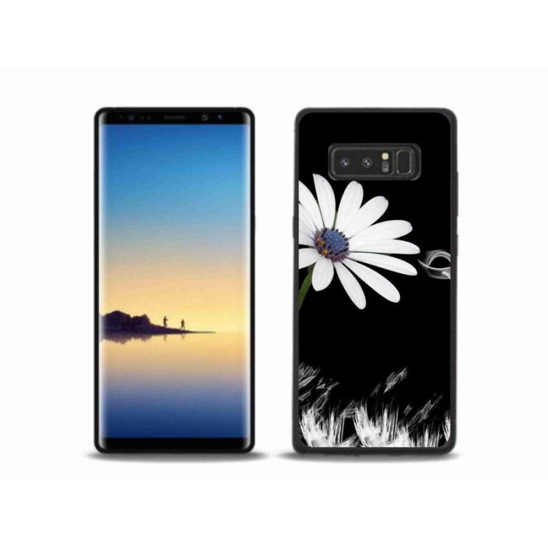 Gélový kryt mmCase na mobil Samsung Galaxy Note 8 - biela kvetina