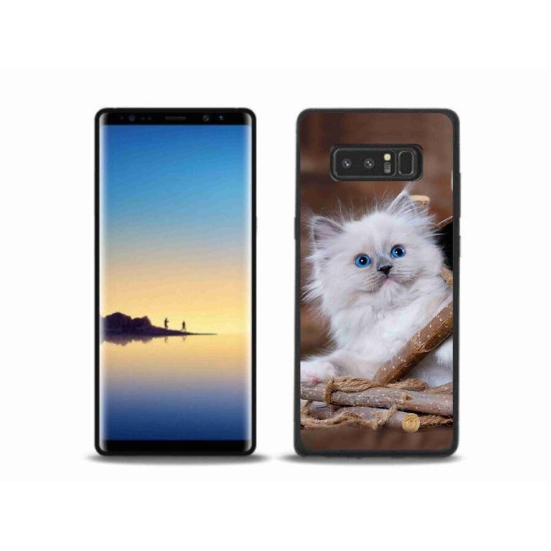 Gélový kryt mmCase na mobil Samsung Galaxy Note 8 - biele mačiatko